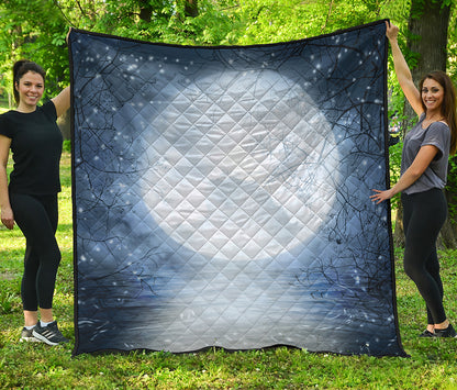 Halloween Moonlight Print Quilt