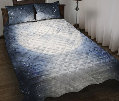 Halloween Moonlight Print Quilt Bed Set