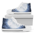 Halloween Moonlight Print White High Top Sneakers