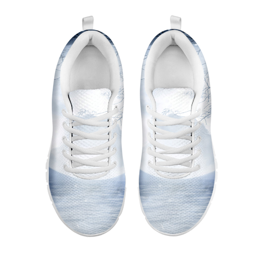 Halloween Moonlight Print White Sneakers