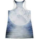 Halloween Moonlight Print Women's Racerback Tank Top