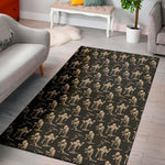 Halloween Mummy Pattern Print Area Rug