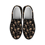 Halloween Mummy Pattern Print Black Slip On Shoes