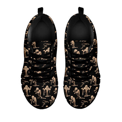 Halloween Mummy Pattern Print Black Sneakers