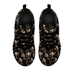 Halloween Mummy Pattern Print Black Sneakers