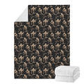 Halloween Mummy Pattern Print Blanket
