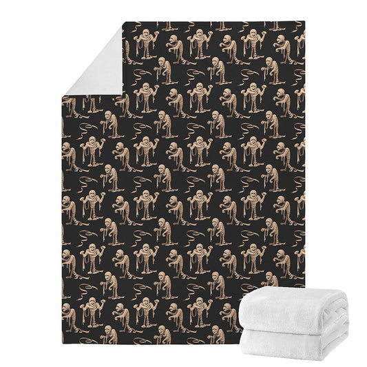 Halloween Mummy Pattern Print Blanket