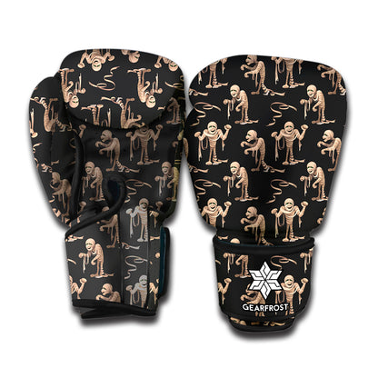 Halloween Mummy Pattern Print Boxing Gloves
