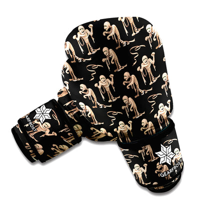 Halloween Mummy Pattern Print Boxing Gloves