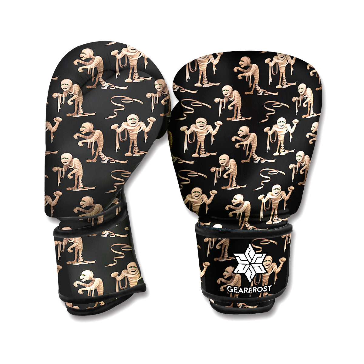 Halloween Mummy Pattern Print Boxing Gloves