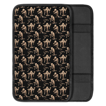 Halloween Mummy Pattern Print Car Center Console Cover