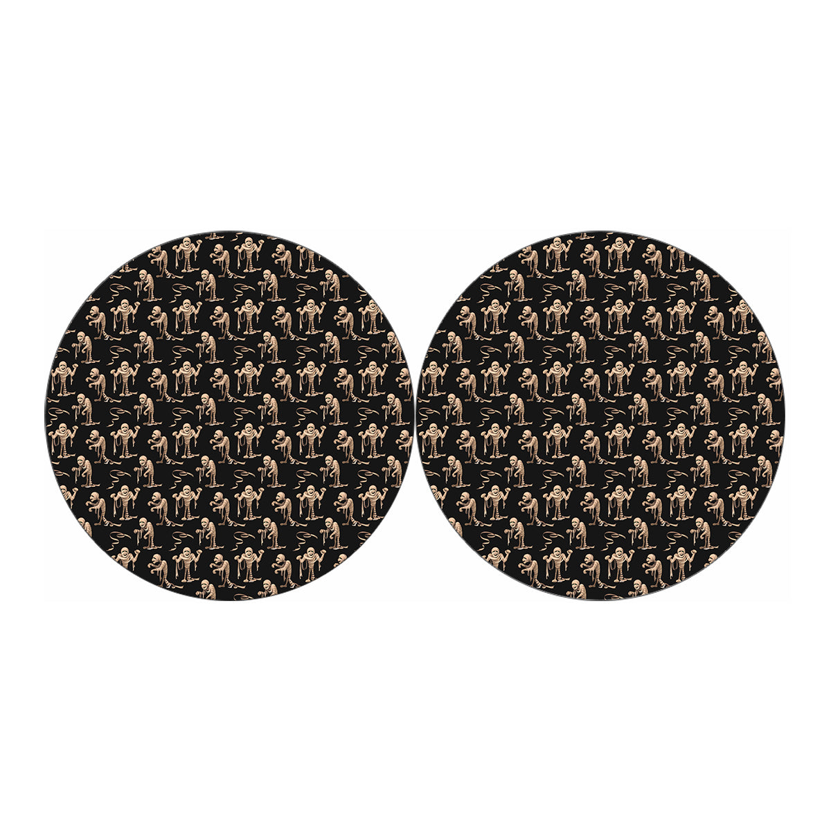Halloween Mummy Pattern Print Car Coasters