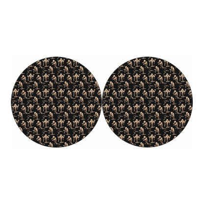 Halloween Mummy Pattern Print Car Coasters
