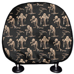 Halloween Mummy Pattern Print Car Headrest Covers