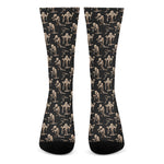 Halloween Mummy Pattern Print Crew Socks