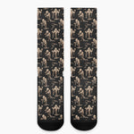 Halloween Mummy Pattern Print Crew Socks