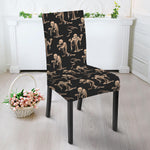 Halloween Mummy Pattern Print Dining Chair Slipcover