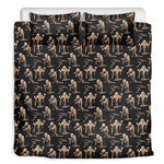 Halloween Mummy Pattern Print Duvet Cover Bedding Set