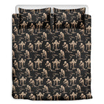 Halloween Mummy Pattern Print Duvet Cover Bedding Set