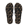 Halloween Mummy Pattern Print Flip Flops