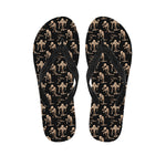 Halloween Mummy Pattern Print Flip Flops