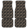 Halloween Mummy Pattern Print Front and Back Car Floor Mats
