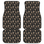 Halloween Mummy Pattern Print Front and Back Car Floor Mats