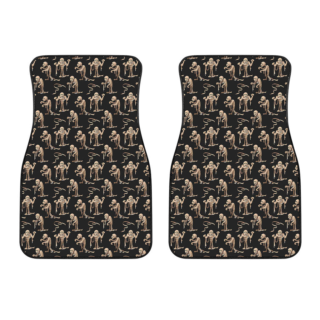 Halloween Mummy Pattern Print Front Car Floor Mats