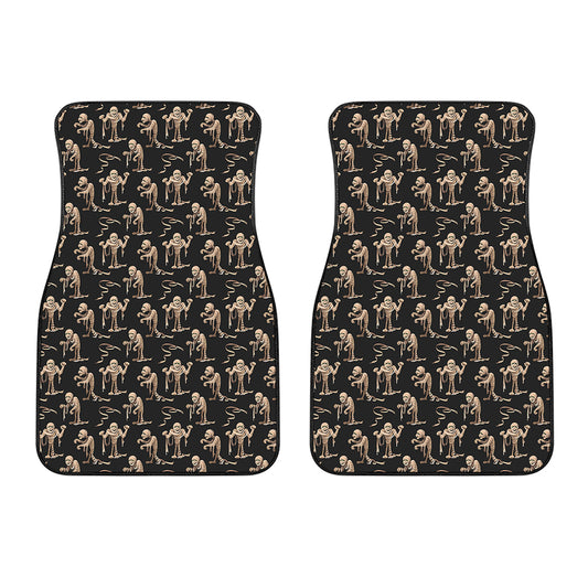 Halloween Mummy Pattern Print Front Car Floor Mats
