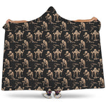 Halloween Mummy Pattern Print Hooded Blanket