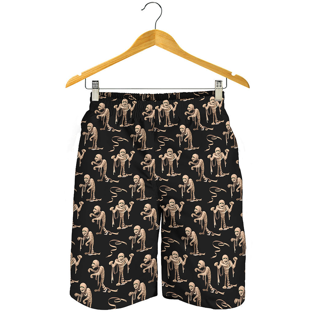 Halloween Mummy Pattern Print Men's Shorts