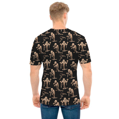Halloween Mummy Pattern Print Men's T-Shirt