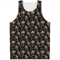 Halloween Mummy Pattern Print Men's Tank Top