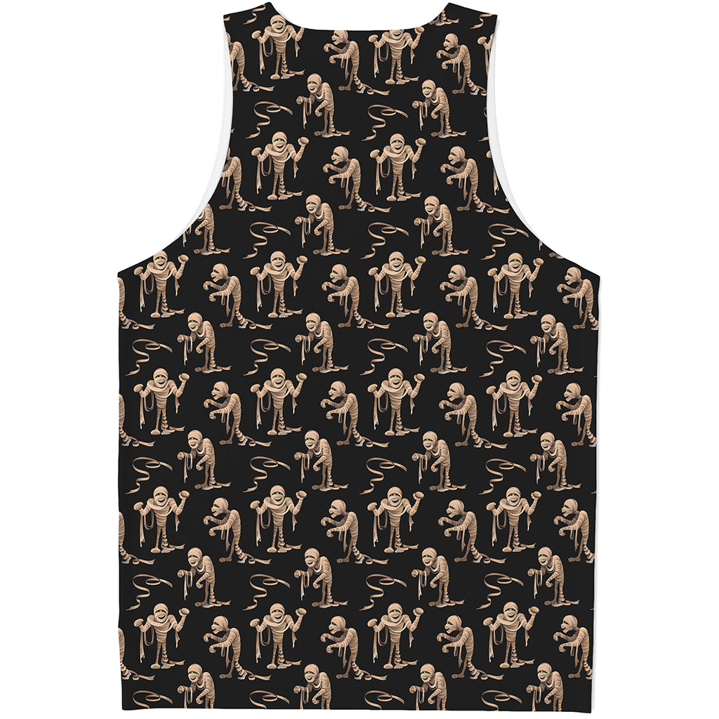 Halloween Mummy Pattern Print Men's Tank Top