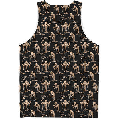 Halloween Mummy Pattern Print Men's Tank Top