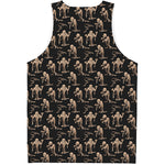 Halloween Mummy Pattern Print Men's Tank Top