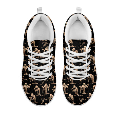 Halloween Mummy Pattern Print White Sneakers