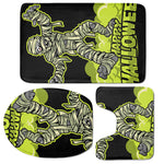 Halloween Mummy Print 3 Piece Bath Mat Set