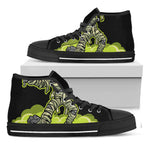 Halloween Mummy Print Black High Top Shoes