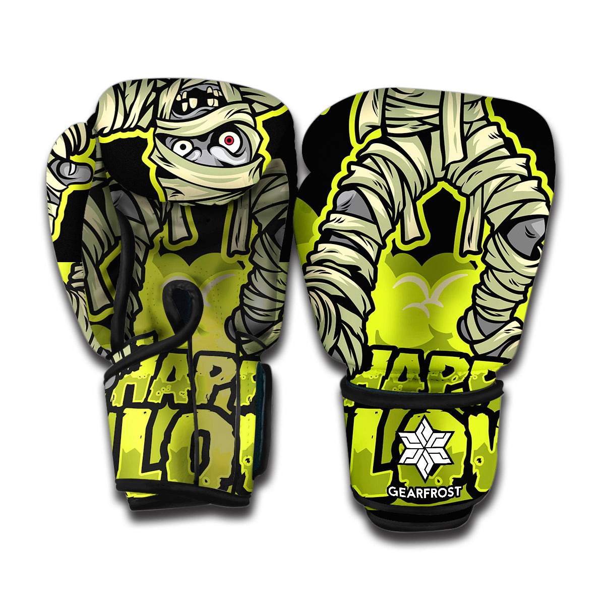 Halloween Mummy Print Boxing Gloves