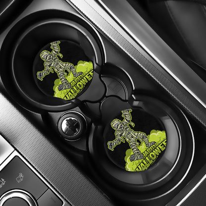 Halloween Mummy Print Car Coasters