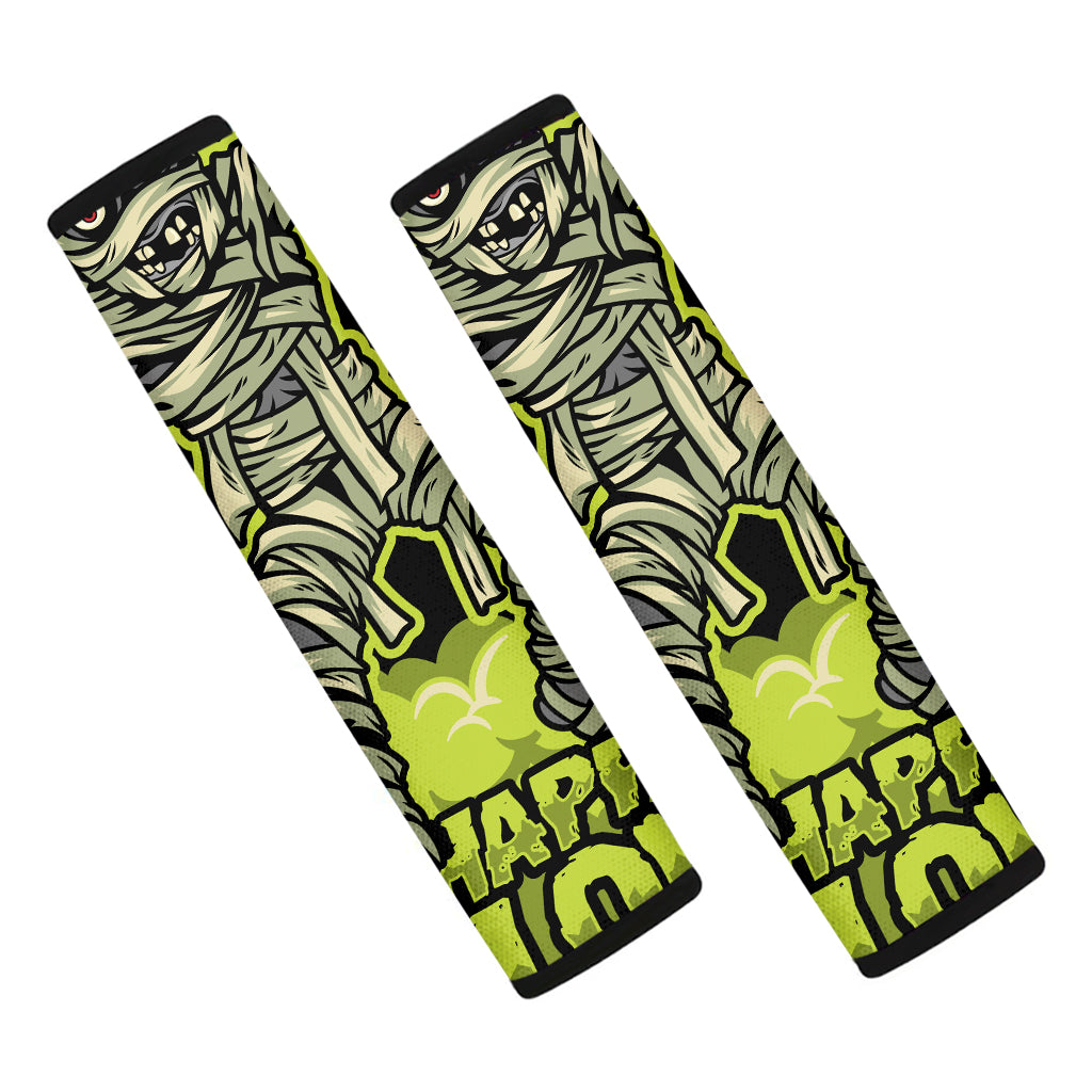 Halloween Mummy Print Car Seat Belt Covers