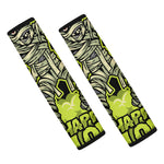 Halloween Mummy Print Car Seat Belt Covers