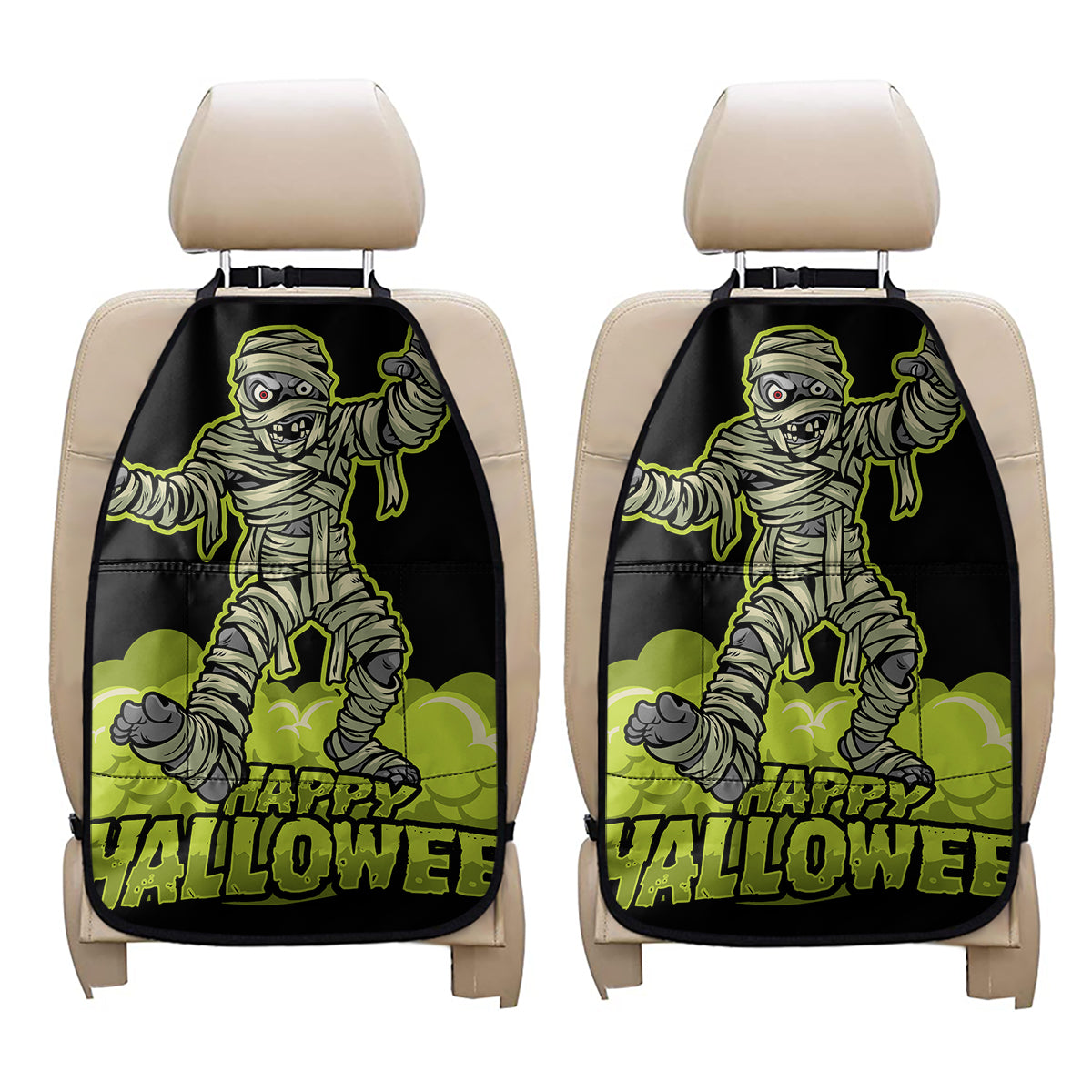 Halloween Mummy Print Car Seat Organizers