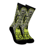 Halloween Mummy Print Crew Socks