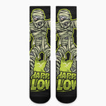 Halloween Mummy Print Crew Socks