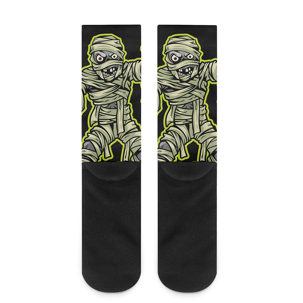 Halloween Mummy Print Crew Socks