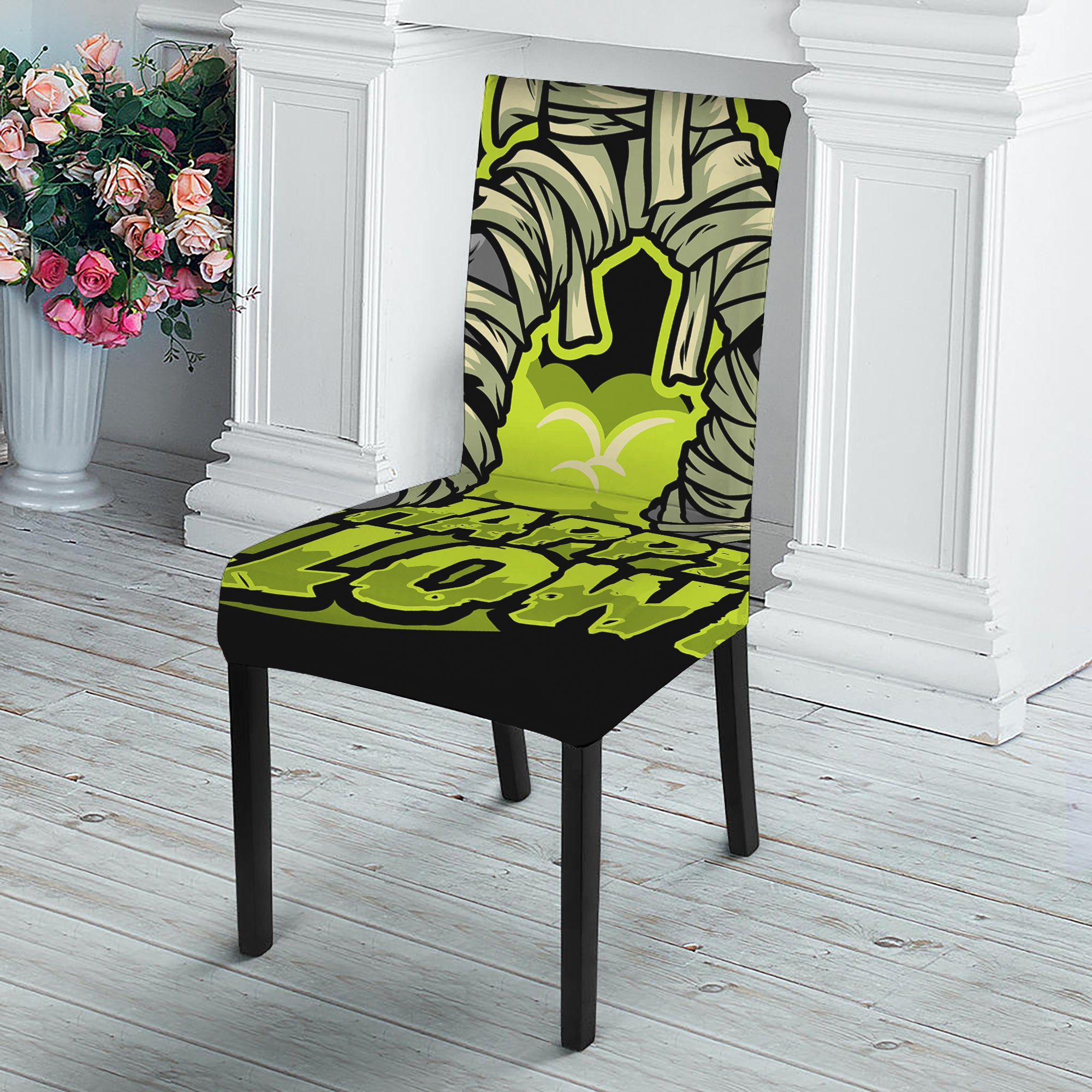Halloween Mummy Print Dining Chair Slipcover
