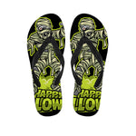 Halloween Mummy Print Flip Flops