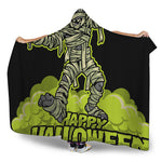 Halloween Mummy Print Hooded Blanket